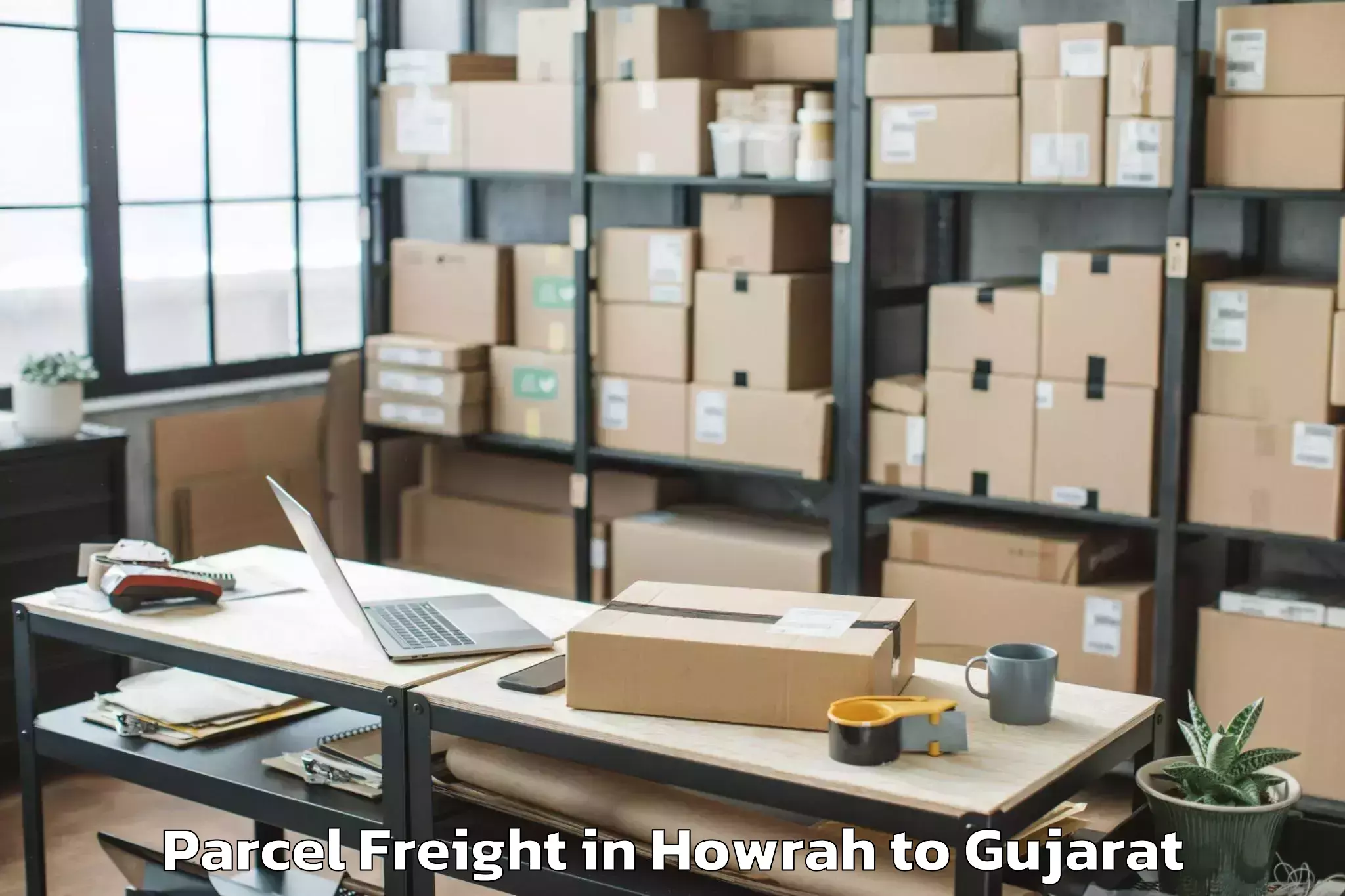 Expert Howrah to Ganpat University Mehsana Parcel Freight